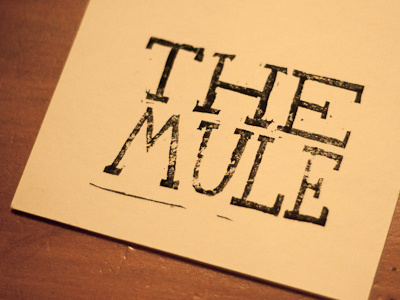 The Mule cider lettering