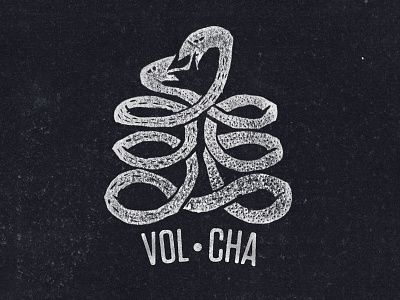 Volcha Snake booze cider label lino linocut snake stamp