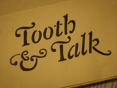 Tooth & Talk booze cider label lettering