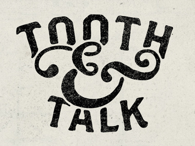 Tooth & Talk ampersand booze cider label lettering
