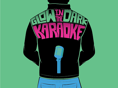 Glow in the Dark Karaoke advertising black dixie state university green illustrator pen tool pink public relations