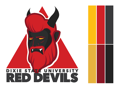 Dixie State University Rebrand branding cool beans devils dixie state logo mascot rebrand red devils university