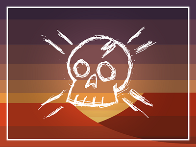 Desert Pirates desert flag gradient illustration mountains pirate rainbow sticker vectors