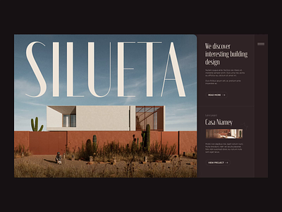 SILUETA — Architecture and Visualization branding design grid illustration logo site typography ui ux web