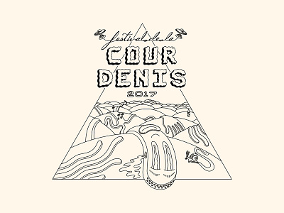 Cour Denis 2017 - Trianglulated Shirt Design festival de la cour denis shirt design triangle