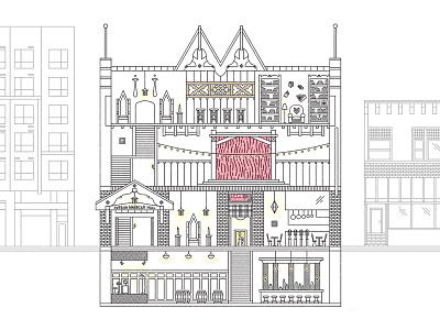 Swedish American Hall architecture cross section swedish american hall