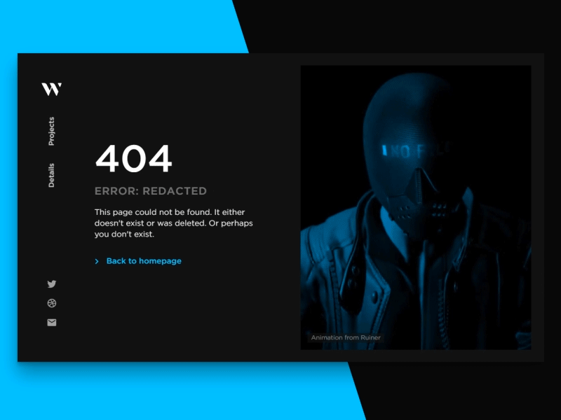 404 Page 404 cyberpunk error portfolio web design