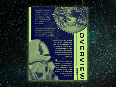 Poster "Overview Effect" design graphic design illustration poster typography