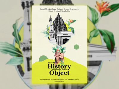 Poster "Know their History, more than Just an Object" design graphic design illustration poster typography