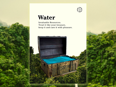 Poster "Water - Invaluable Resources" design graphic design illustration poster typography
