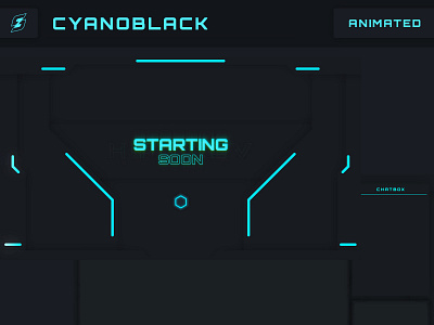 Cyanoblack - Animated Twitch Stream Overlay after effect animated overlay animation design gaming illustration logo overlay twitch ui