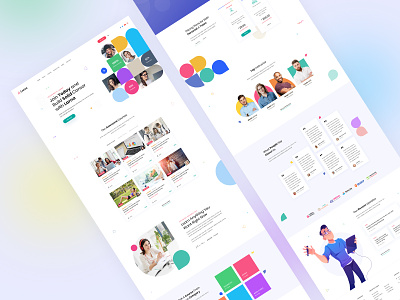 Larna Online Learning and Education Template Home Page education larna online education online learning uidesign uiux uiux design uiuxdesign