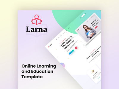 Larna online learing and education template