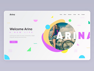 Arina - creative hero section concept agency concept design creative design freepik hero latest latest design trends pexels startup uidesign uiux uiuxdesign webdesign