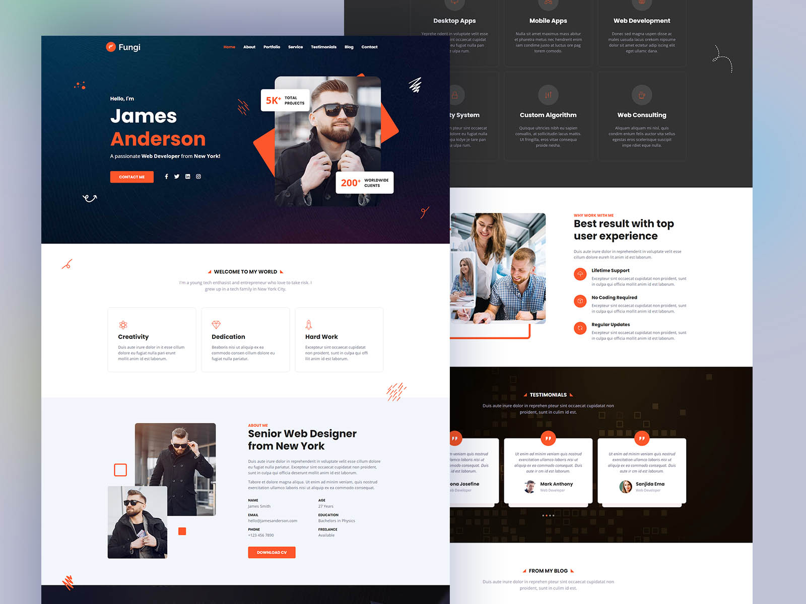 Fungi - Personal Portfolio Template by Juwel Khan on Dribbble