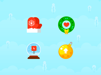 Christmas setting icons