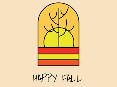 Happy Fall 🍁🍂 design logo vector