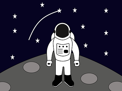 We just landed on the moon 🚀🌕🛬 design illustration vector