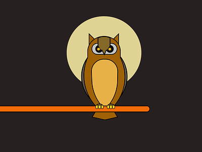 The owl 🦉on the broom. design graphic design illustration logo vector