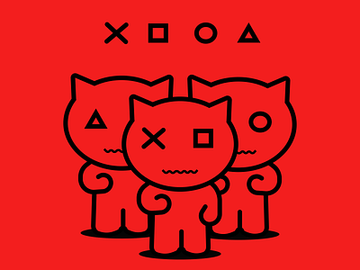 The ❌⏹️⭕🔼 Dolls animation design graphic design illustration logo vector