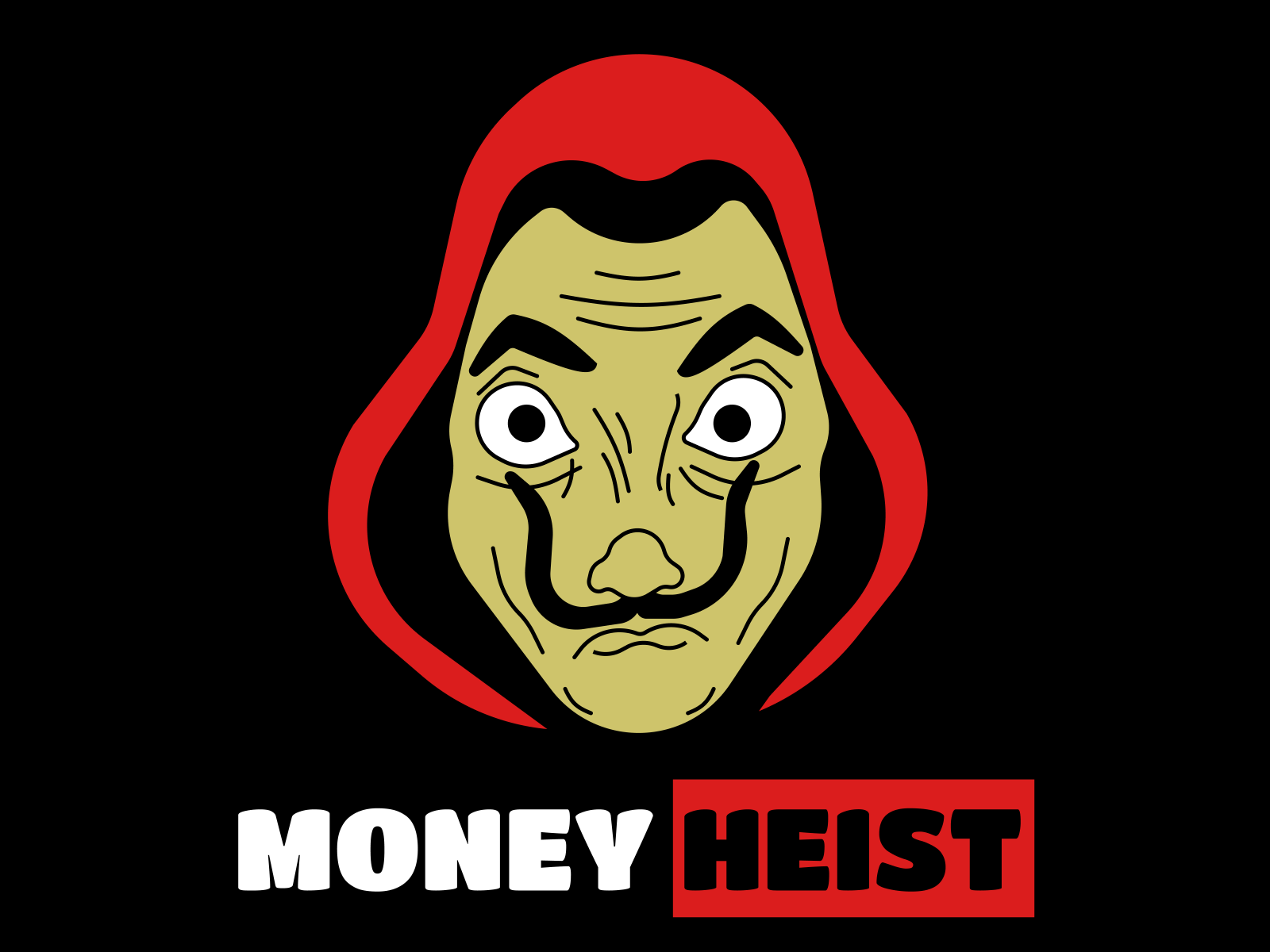 Money Heist Title with Dali Mask La Casa De Papel Design Netflix Film  Abstract Vector Editorial Stock Image - Illustration of design, black:  234478464