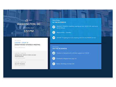 Company Dashboard Concept business calendar corporate dashboard events sketch