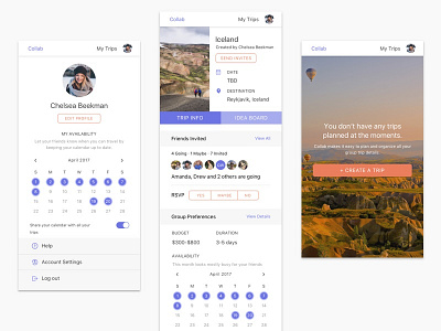 Collab friends planning travel trips