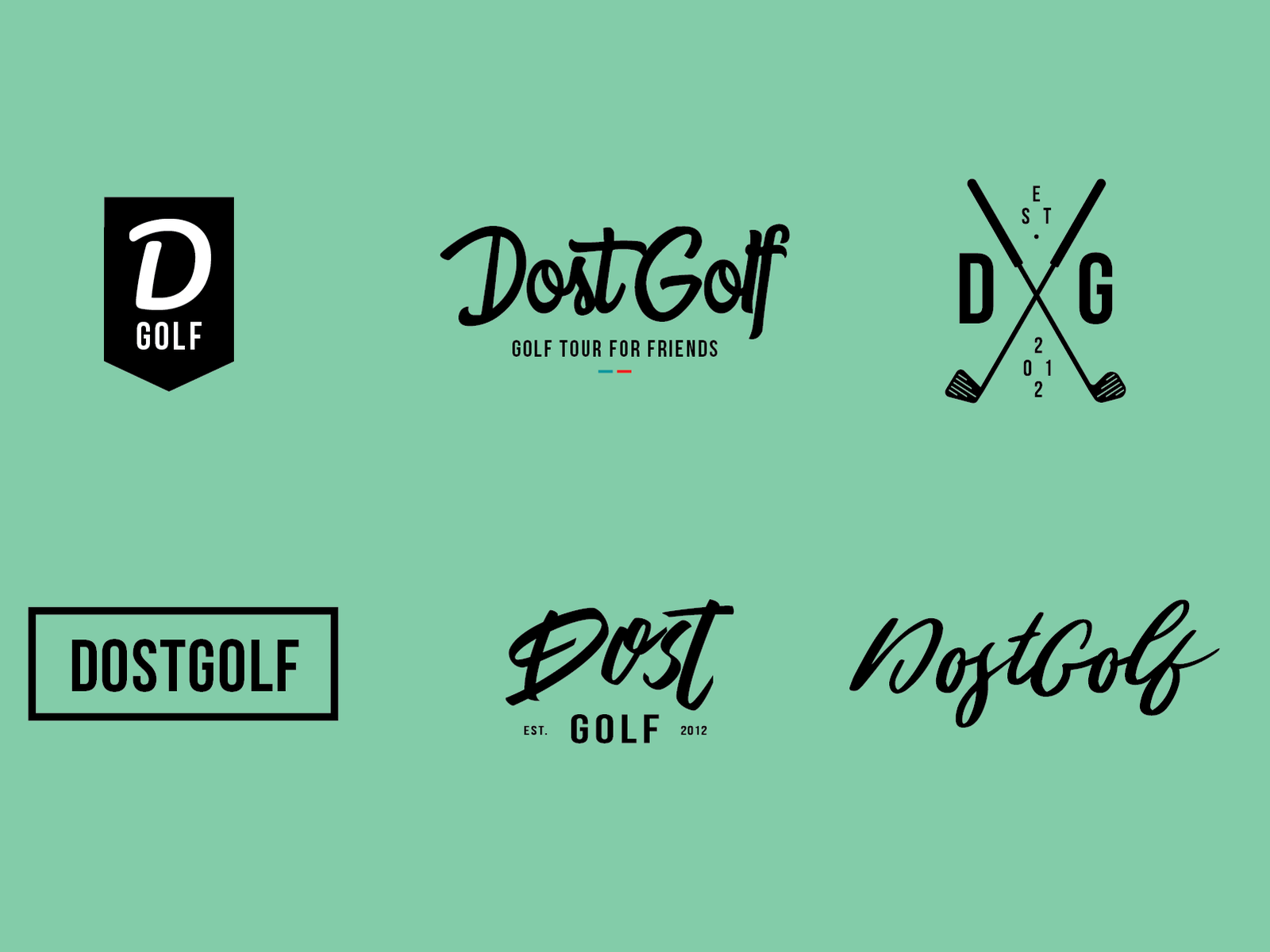 Dost Golf Brand Mark Concepts by Neha (Sohail) Hiatt on Dribbble