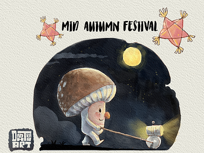 Mid - Atumn Festival design digitalpainting illustration