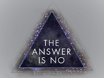 The Answer Is No Canvas Art graphic design print art sarcasm space typography universe