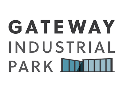Gateway Industrial Park Logo draft 1 dallas gate logo gateway identity design industrial logo logo