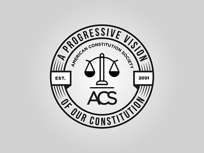 ACS Logo Option black and white constitution identity justice law lawyer logo seal society