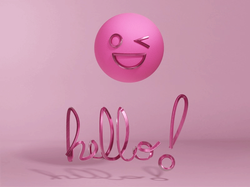 Hello Dribbble! animation blender3d c4d debut design eevee first shot hello hello dribble logo logo animation motion