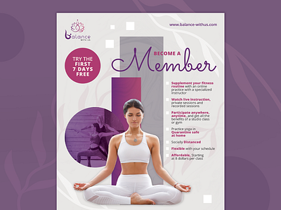 Yoga Fitness Flyer branding design flyer graphic design layout marketing materials print collateral print media