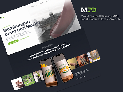 Masjid Pogung Dalangan | Social Charity Landing Page branding charity clean community design fundraise graphic header home islam ui