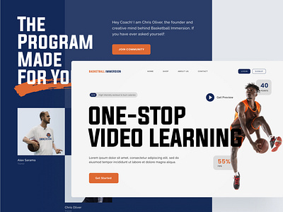 Basketball Immersion - Sport Website Redesign basketball figma landingpage sport ui design website