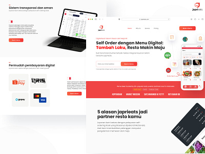 Japrieats | POS Restaurant App Landing Page app figma finance food landingpage management pos restaurant ui design