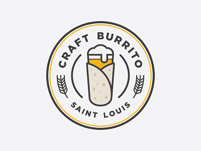 St. Louis Craft Burrito beer burrito illustration pint glass