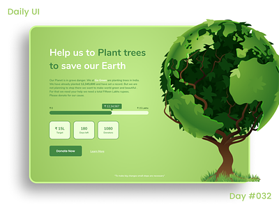 Daily Ui Challenge - Crowdfunding Campaign 32 appui crowdfunding campaign dailyui dailyuichallenge day32 donation donation page figma funding page go fund me go green light theme lighttheme save earth ui uidesign uiux webdesign