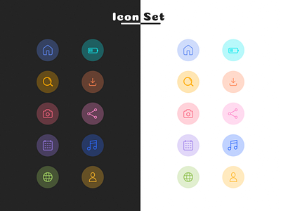 Daily UI Challenge - Icon set 55 appui daily ui challenge icon set dailyui dailyuichallenge dark theme darktheme day 55 day 55 icon set design graphic design icon set icons illustration light theme lighttheme logo ui uidesign uiux