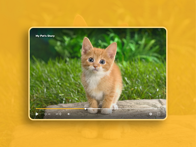 Daily UI Challenge - Video Player (Yellow) 57 appui dailyui dailyuichallenge day 57 day 57 video player design graphic design light theme ott platform tv tv app ui uidesign uiux video video player