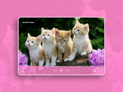 Daily UI Challenge - Video Player (Pink) 57 appui dailyui dailyuichallenge darktheme day 57 day 57 video player design illustration light theme logo ott platform tv tv app ui uidesign uiux video video player