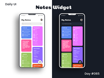 Daily UI Challenge - Notes Widget