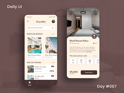 Daily UI Challenge - Hotel Booking 67 appui booking dailyui dailyuichallenge day 67 day 67 hotel booking design graphic design hotel hotel app hotel booking hotel booking app light theme real estate trivago ui uidesign uiux