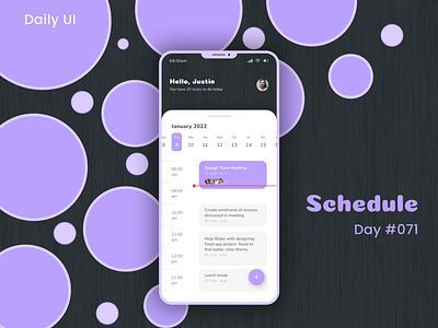 Daily UI Challenge - Schedule