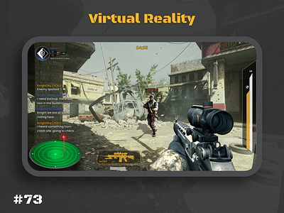 Daily UI Challenge - Virtual Reality 3d appui call of duty cod dailyui dailyuichallenge day 73 day 73 virtual reality design first person game fpp game game ui light theme ui uidesign uiux virtual reality vr