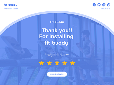 Daily UI Challenge - Thank You 77 appui daily ui challenge thank you dailyui dailyuichallenge day 77 day 77 thank you design fitness fitness app graphic design gym app light theme thank you thank you for perches ui uidesign uiux work out app