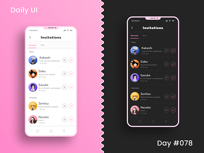 Daily UI Challenge - Pending Invitation