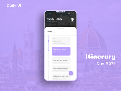 Daily UI Challenge - Itinerary