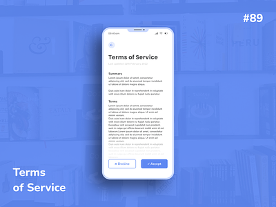 Daily UI Challenge - Terms of service appui books books app dailyui dailyuichallenge day 89 day 89 terms of service design illustration light theme logo privacy policy terms of service ui uidesign uiux